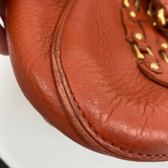 Cole Haan Village F05 burnt orange, gold, handbag. - Picture 9 of 11